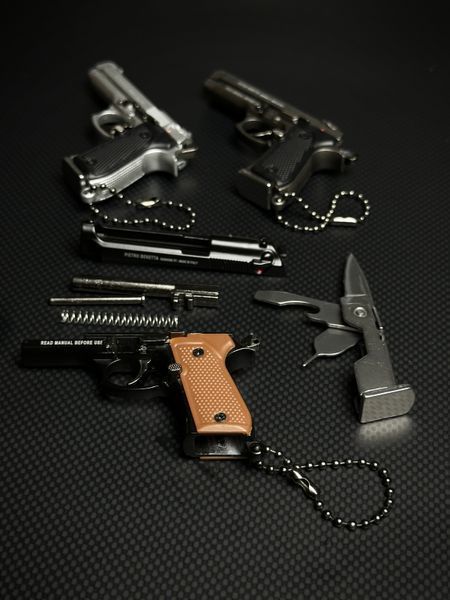 Beretta MultiTool металевий розбірний брелок-пістолет, темно сірий BREL-92.2 фото