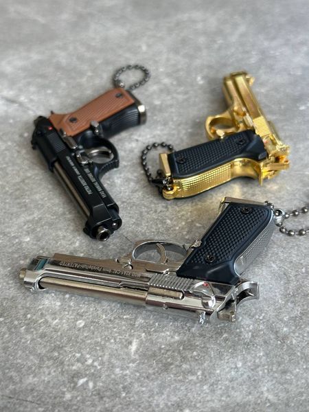 Розбірний металевий брелок-пістолет Beretta, золотий BREL-46.2 фото