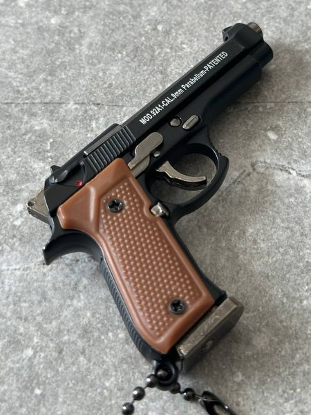 Розбірний металевий брелок-пістолет Beretta, золотий BREL-46.2 фото