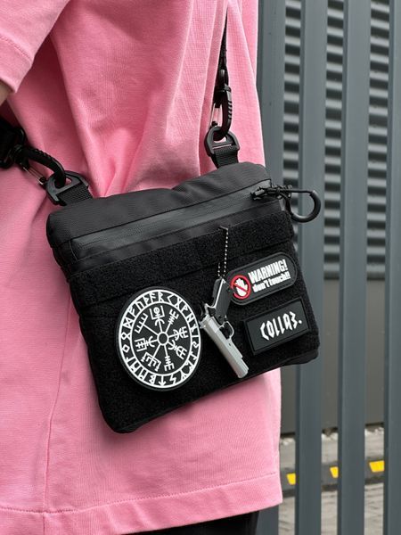 Месенджер mini з прихованою системою MOLLE, чорний MES-27.1 фото